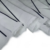 Striped Silk Georgette - White/Navy