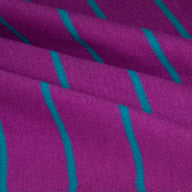 Striped Cotton Knit - 66” - Purple/Teal