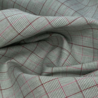 Yarn Dyed Cotton Plaid - Remnant - Green/White/Red