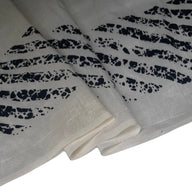 Striped Silk Shantung - White/Black