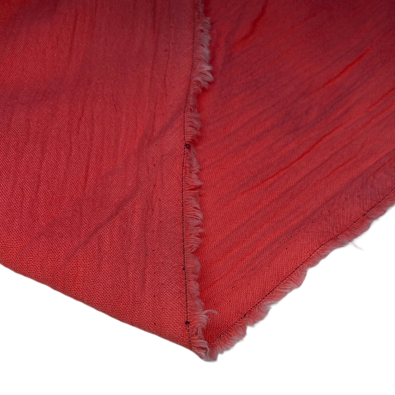 Crinkled Cotton - Coral Red