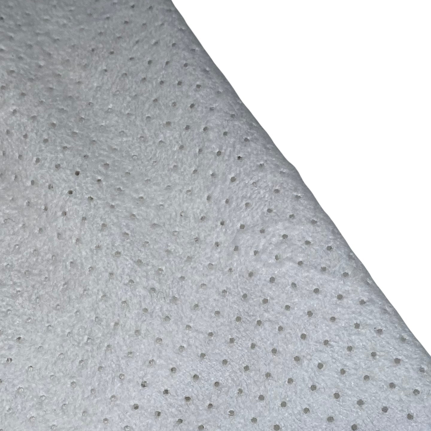 Perforated Faux Suede - White