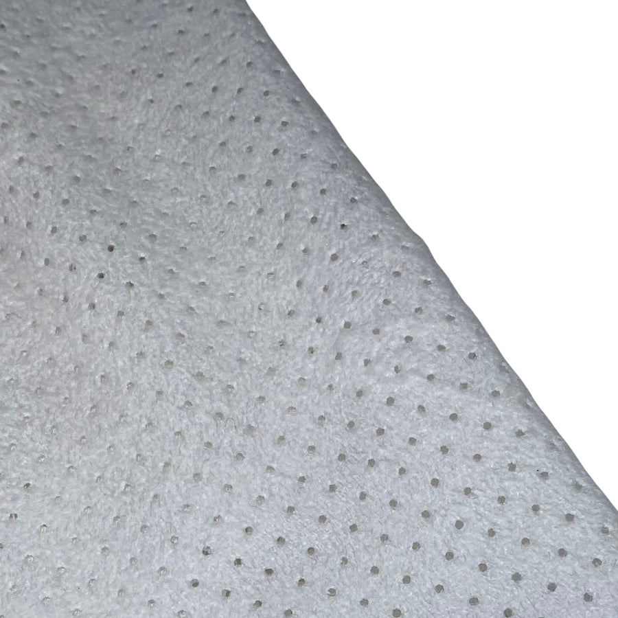 Perforated Faux Suede - White