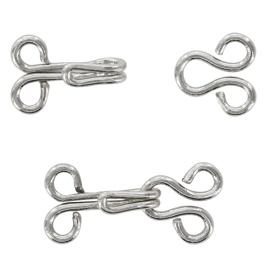 Hooks & Eyes - Silver - Size 1 - 14 Sets