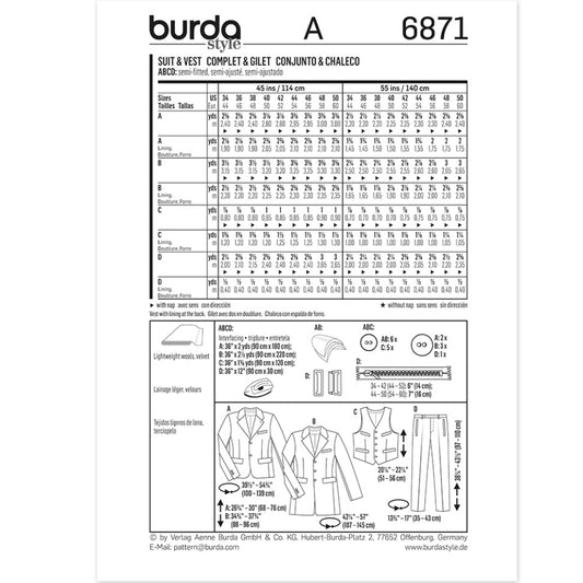 Suit Pattern - 6871