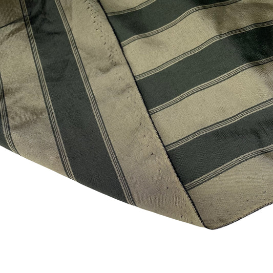 Striped Silk Taffeta - Green/Gold