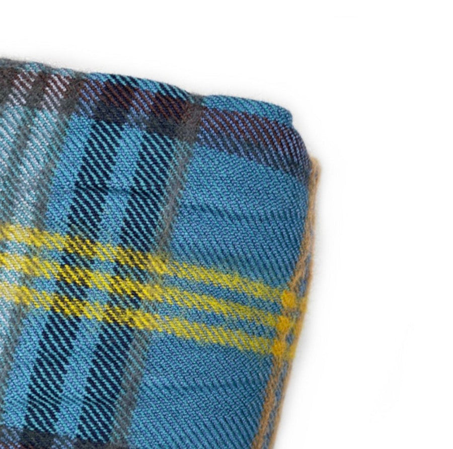 Scottish Wool Plaid Seersucker - Blue