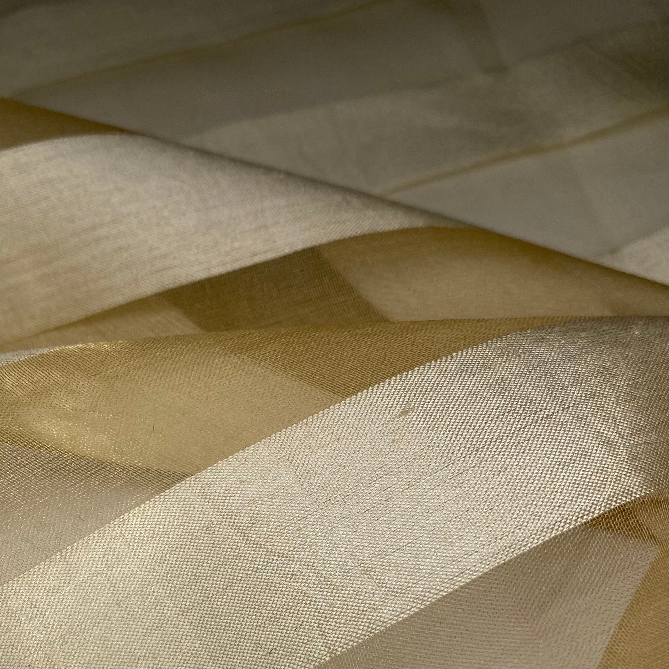 Striped Silk Organza - Gold