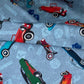 Quilting Cotton - Hot Rods - 44” - Blue