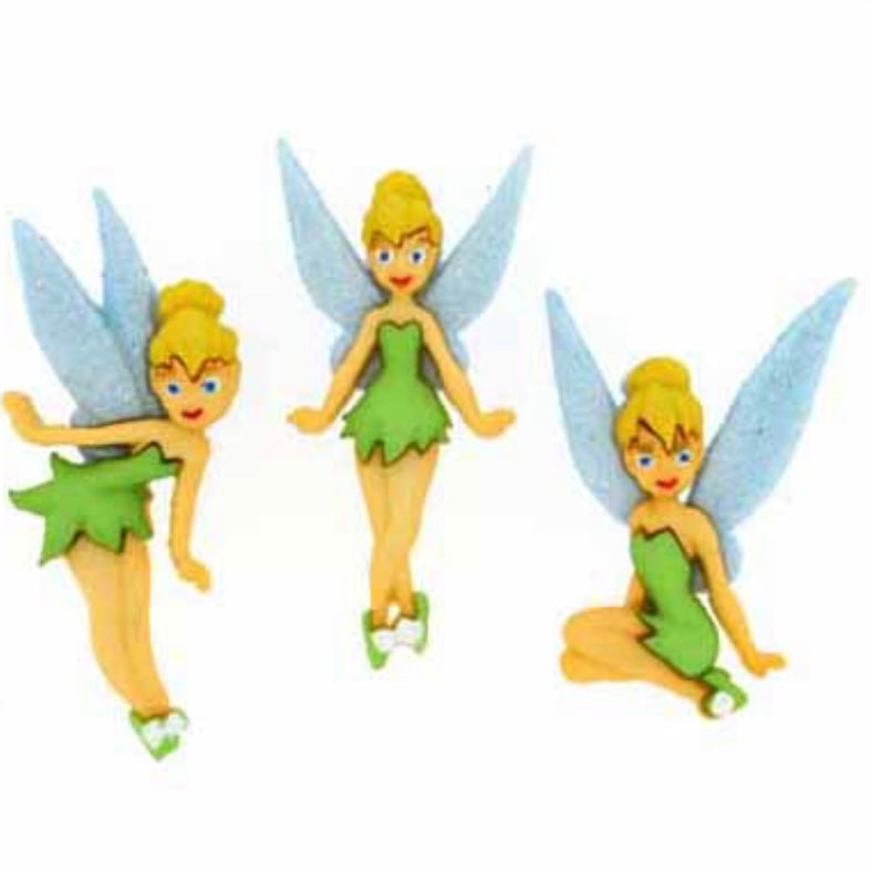 Novelty Buttons - Tinkerbell - 3pcs