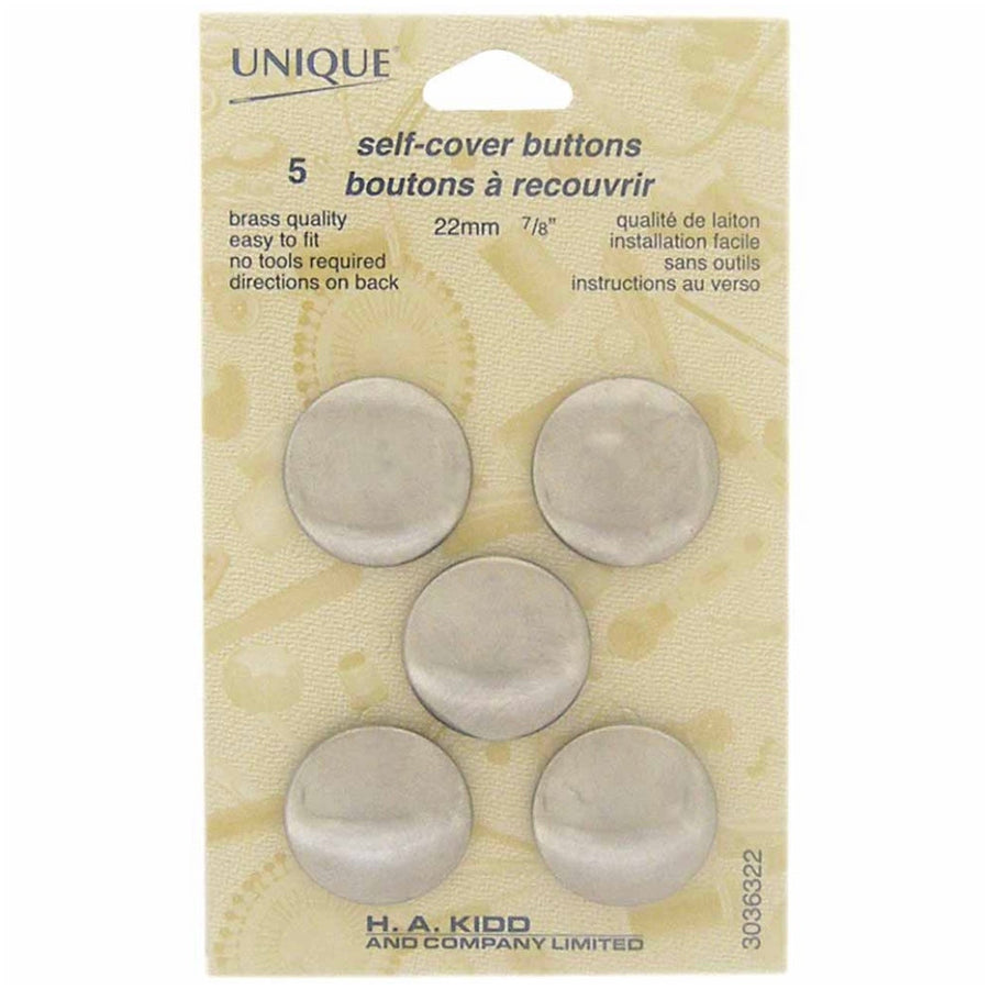 Self-Cover Buttons - 19mm - 5 sets