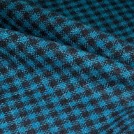 Wool Plaid Coating - Blue/Black