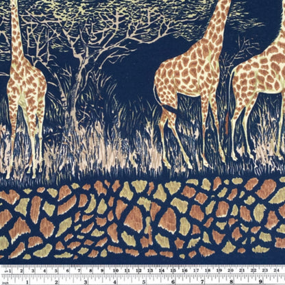 Giraffe Bordered Lightweight Polyester - 58”