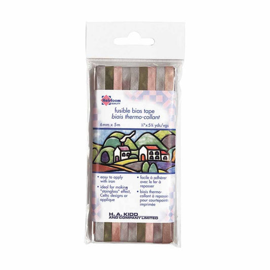 Fusible Bias Tape - 6mm x 5m Pack - Taupe Rainbow
