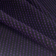 Woven Cotton/Wool Coating - Black/Purple