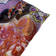 Paisley Printed Silk Chiffon - Purple/Black
