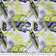 Quilting Cotton - Rebel Star Wars - Green/White