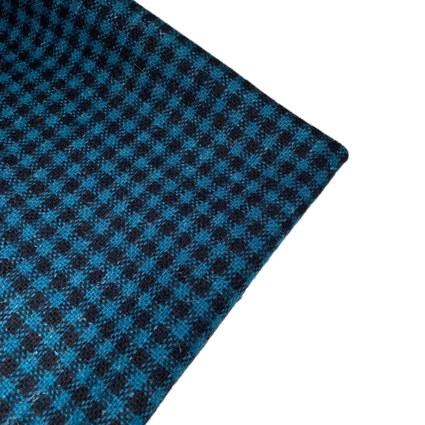 Wool Plaid Coating - Blue/Black