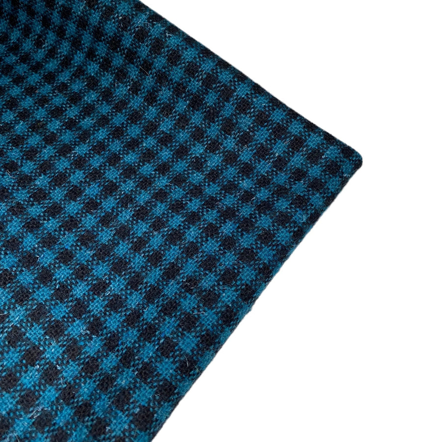 Wool Plaid Coating - Blue/Black