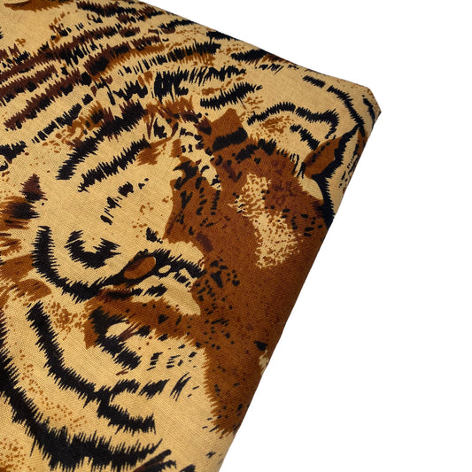 Printed Cotton - Cheetah Faces - 44”