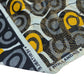 Waxed African Printed Cotton - Metallic Gold - Multi-Colour / Grey / Yellow