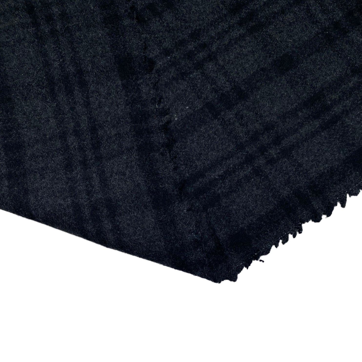 Plaid Melton Wool - Remnant - Grey / Black