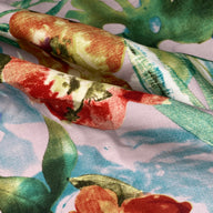 Floral Stretch Cotton - 52” - Pink/Green/Red/Blue