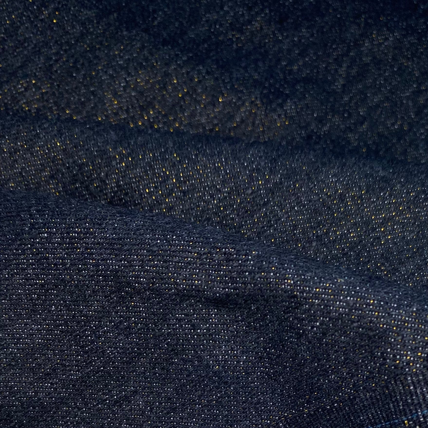 Cotton Twill Denim - 8oz - Black/Gold