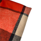 Wool Blend Plaid Coating - Remnant - Orange