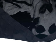 Floral Burnout Silk Chiffon - Black