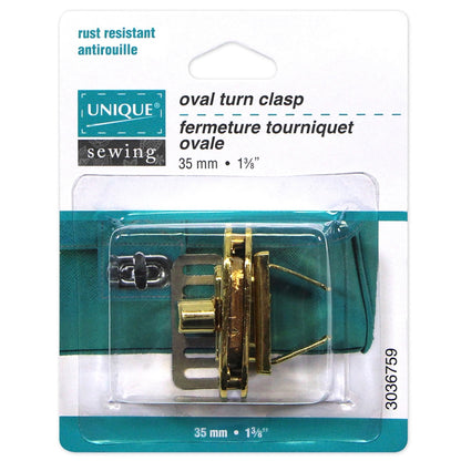 Oval Turn Clasp - 35mm (1 3/8″) - Gold