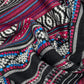 Woven Polyester - Striped Aztec  - Pink / Black