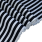 Printed Cotton Canvas Striped - Black/White