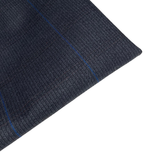 Plaid Wool Suiting - Grey/Blue