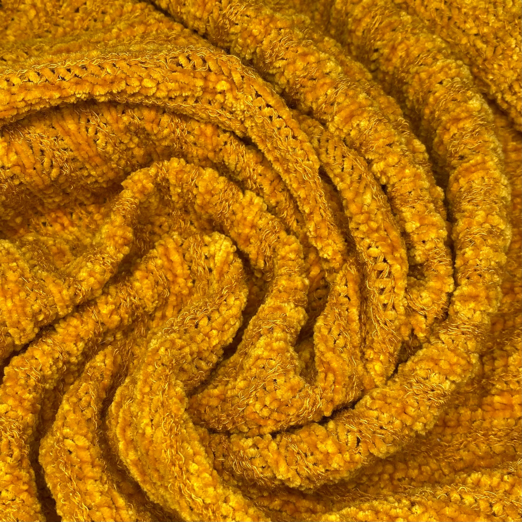 Chenille Polyester Knit - Mustard