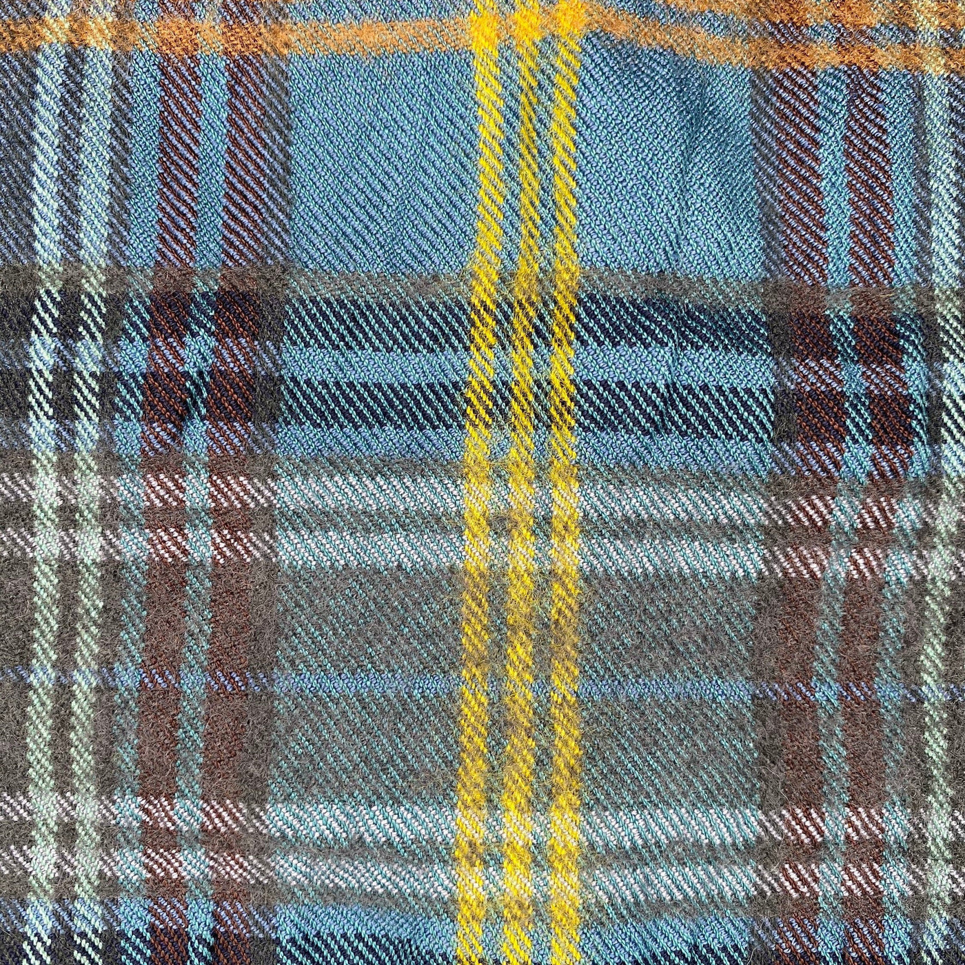 Scottish Wool Plaid Seersucker - Blue