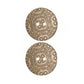 Two Hole Coconut Button -  51mm - Light Brown - 1 Count