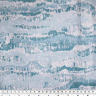 Printed Cotton Sateen - White/Blue