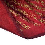 Striped Silk Shantung - Red/Gold