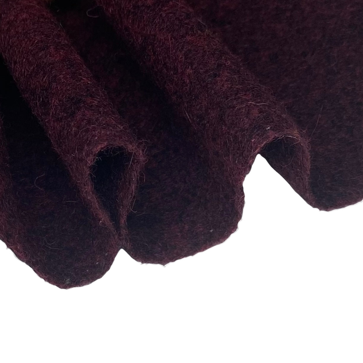 Marbled Melton Wool Coating - Burgundy