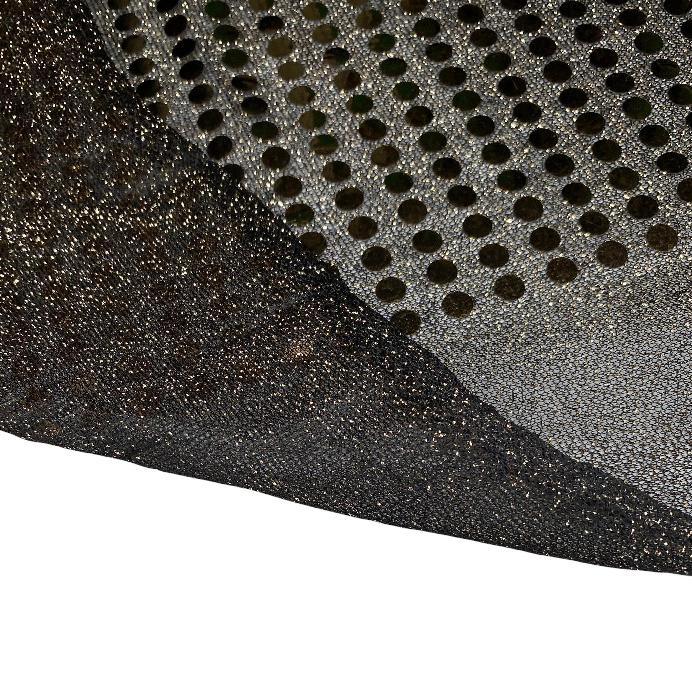 Faux Sequin Large Shiny Confetti Dot Knit - 46” - Gold/Black