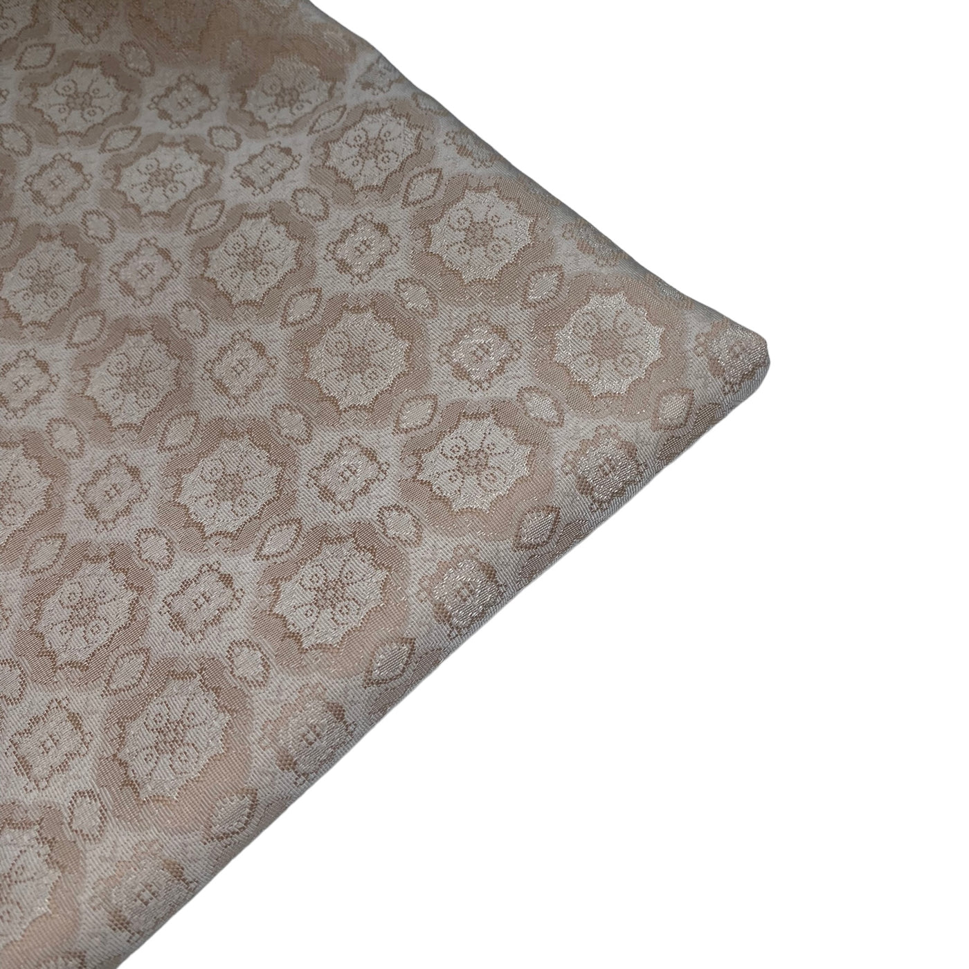 Polyester Satin Brocade - Beige/Ivory