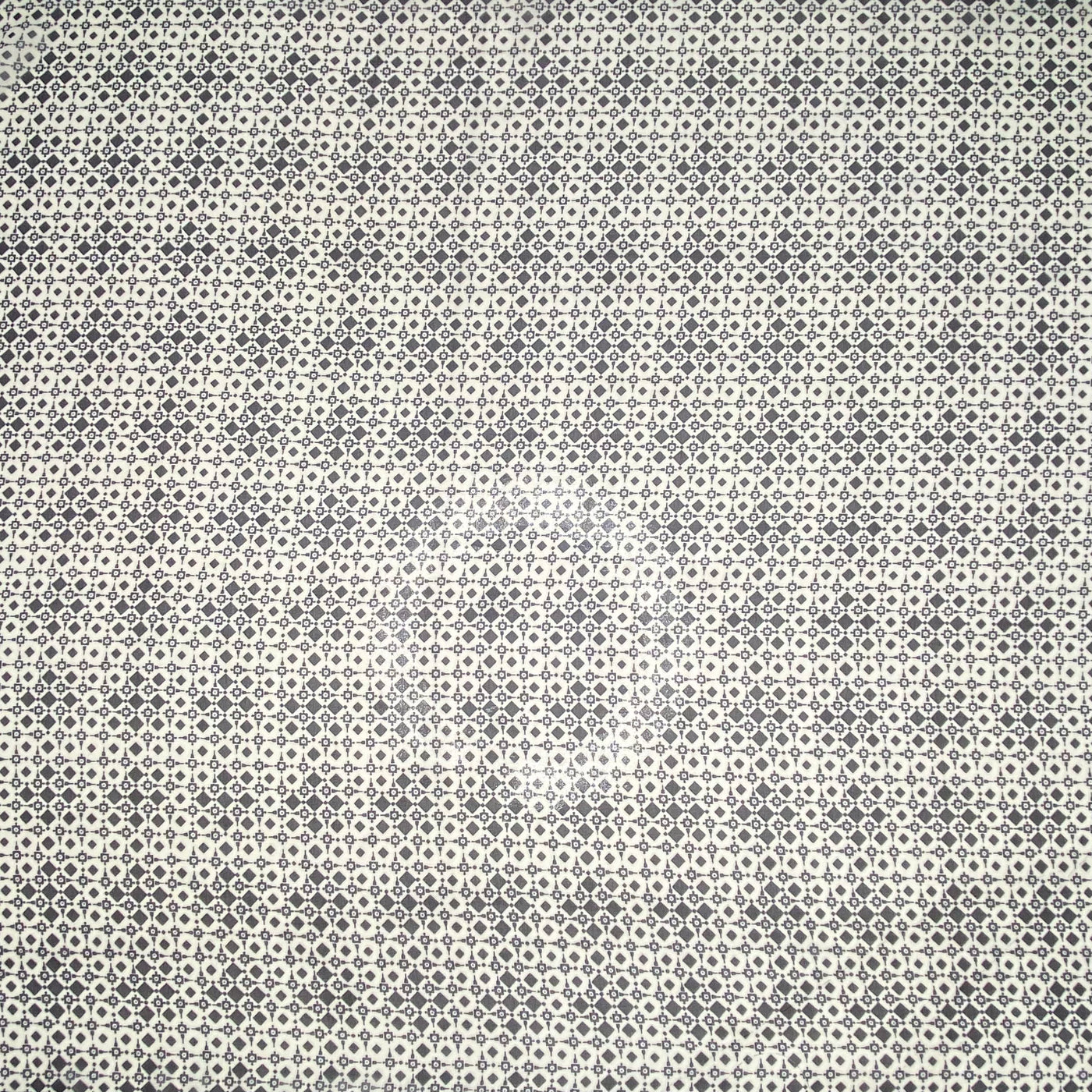 Square Polyester Chiffon - 58” - Off White/Navy