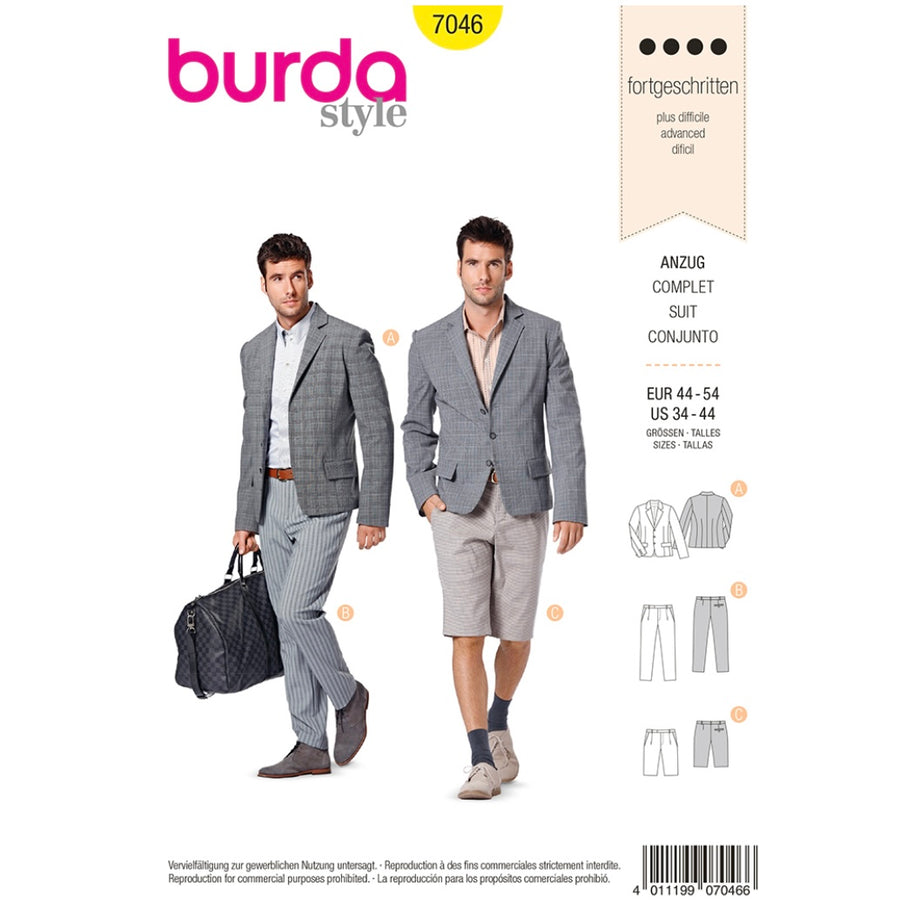 Burda Style 7046 - Suit Sewing Pattern
