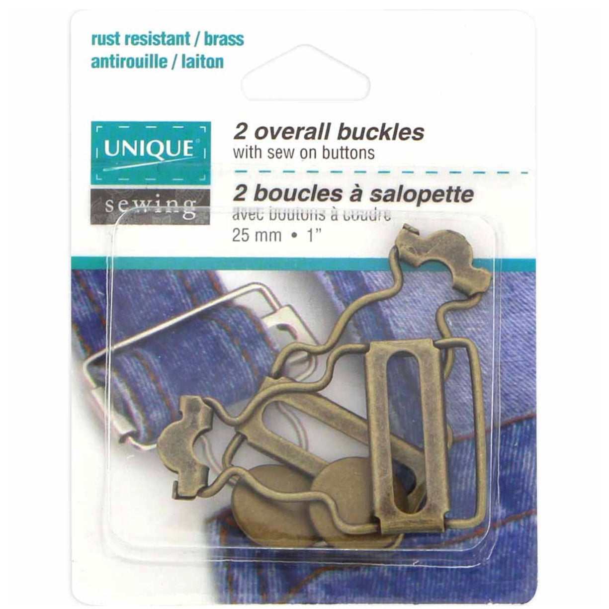 Overall Buckles - 2 pcs - Silver - 25mm