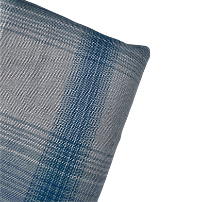 Plaid Rayon Batiste - 58” - Grey/Blue/White