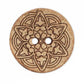 Two Hole Coconut Button -  38mm - Light Brown - 2 Count
