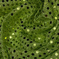 Faux Sequin Shiny Confetti Dot Knit - 48” - Lime