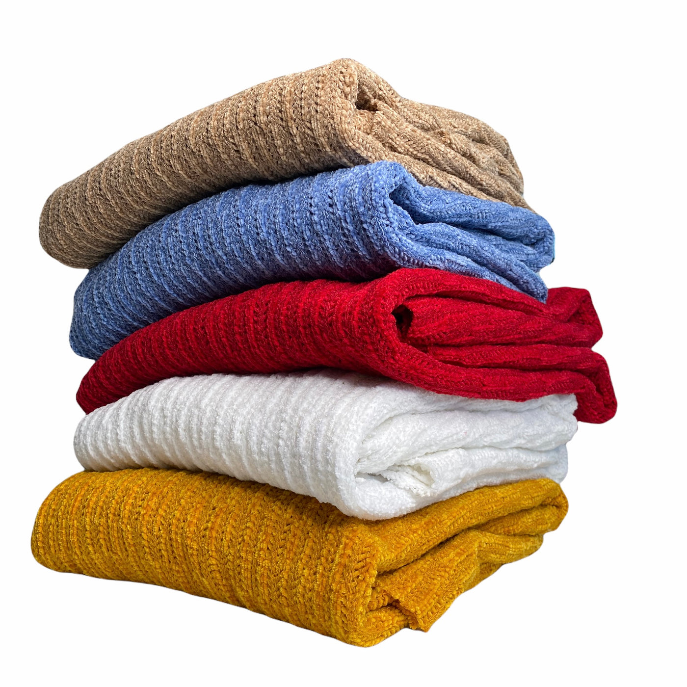 Chenille Polyester Knit - Blue