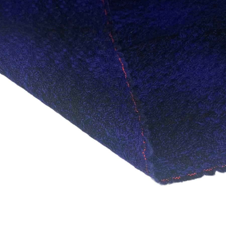 Plaid Wool Coating - Purple/Black